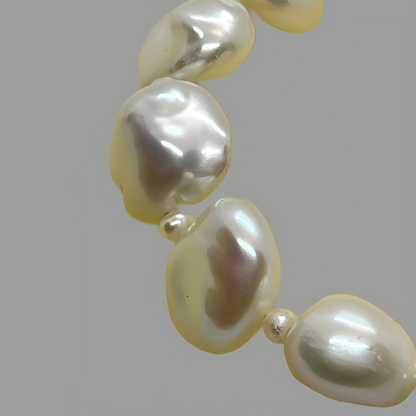 Two Pearl Stretch Bead Bracelet