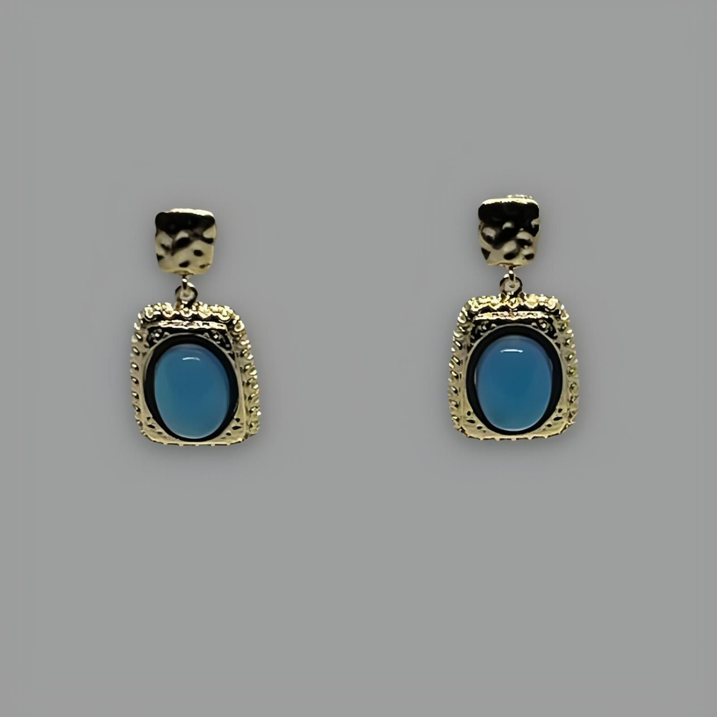 NōIR Blue Crystal Earrings