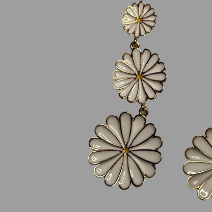 VERSAILLES Enamel Floral Drop Earrings