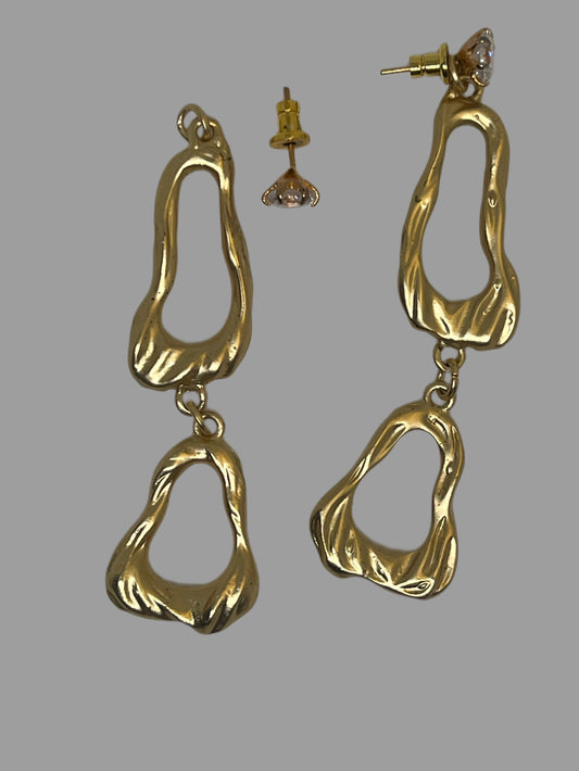 Gōld Wave Drop Earrings