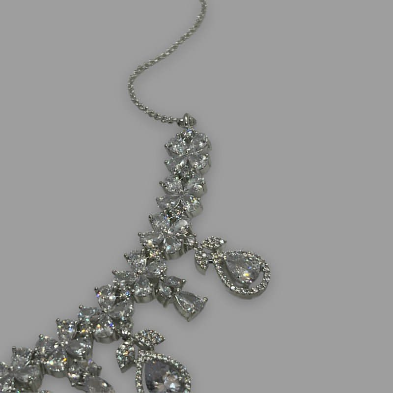 Rhodium Plated Cachemire Cubic Zirconia Necklace 43cm (16")