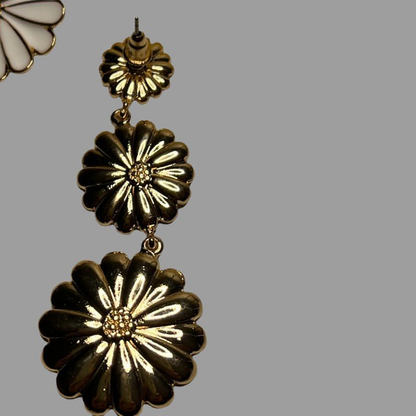 VERSAILLES Enamel Floral Drop Earrings