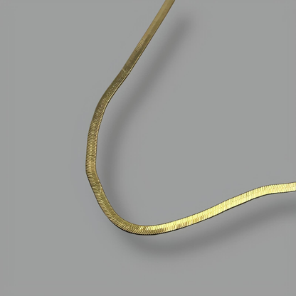 18K Gold Plated Herringbone Necklace 32cm (12.6")