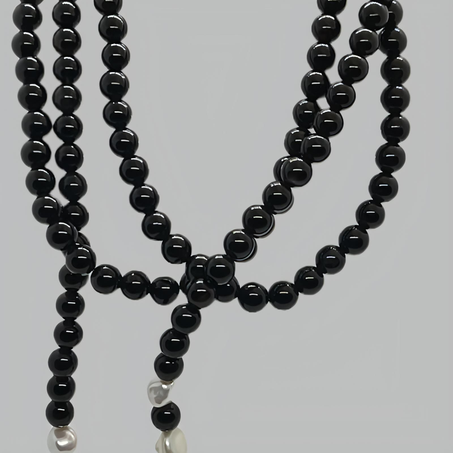 Black Onyx Rope Necklace 152 cm (60")