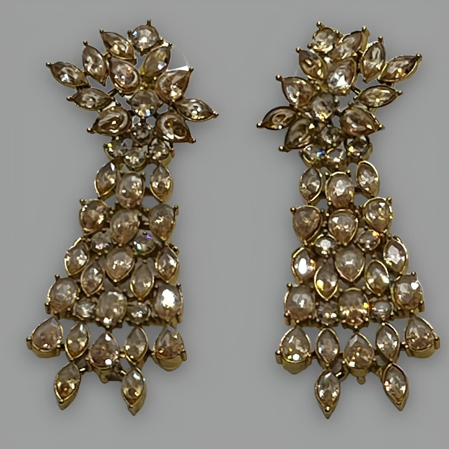 18K Gold Plated Cristal Couler Earrings