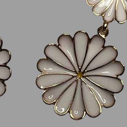 VERSAILLES Enamel Floral Drop Earrings