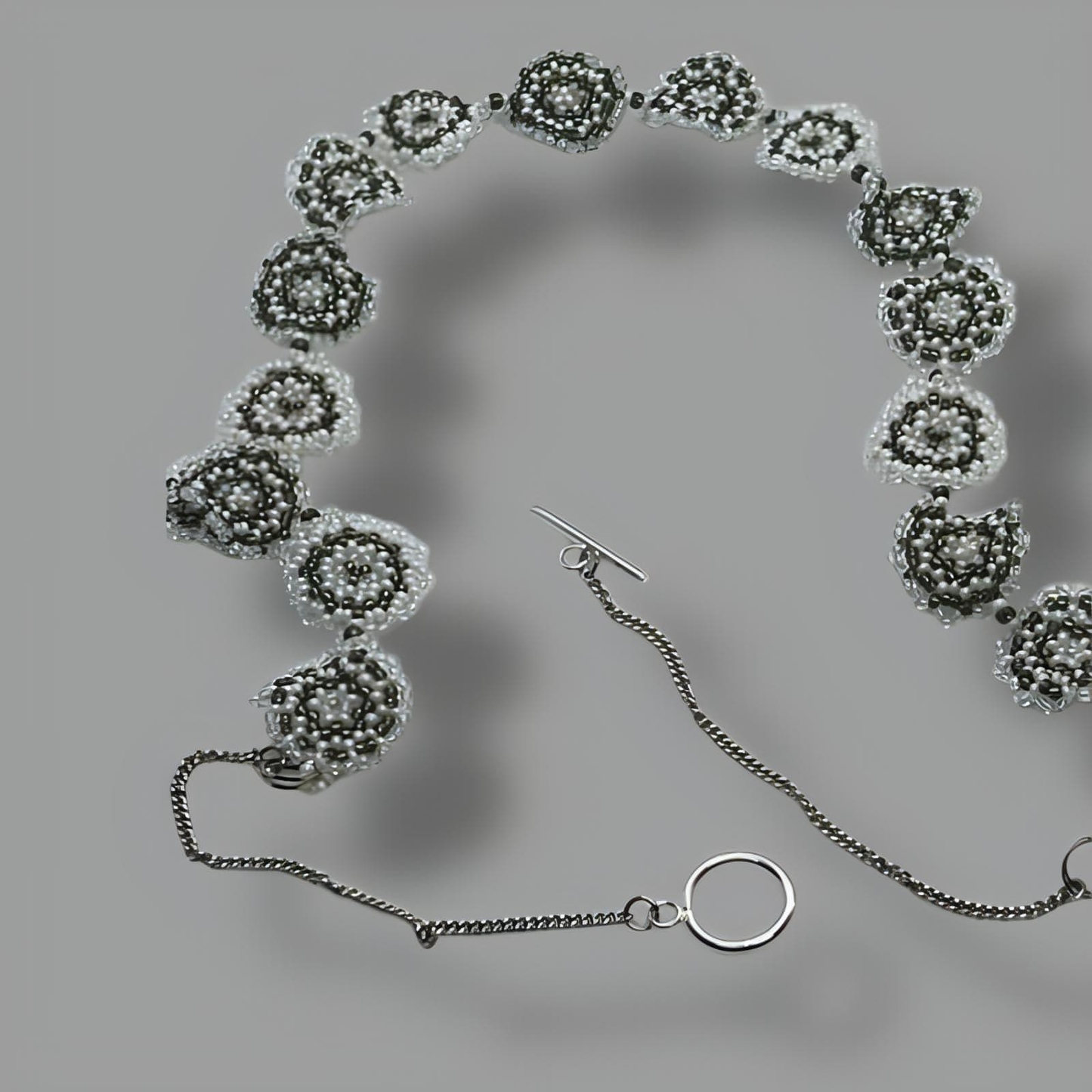 Floral Grey Neck Chain