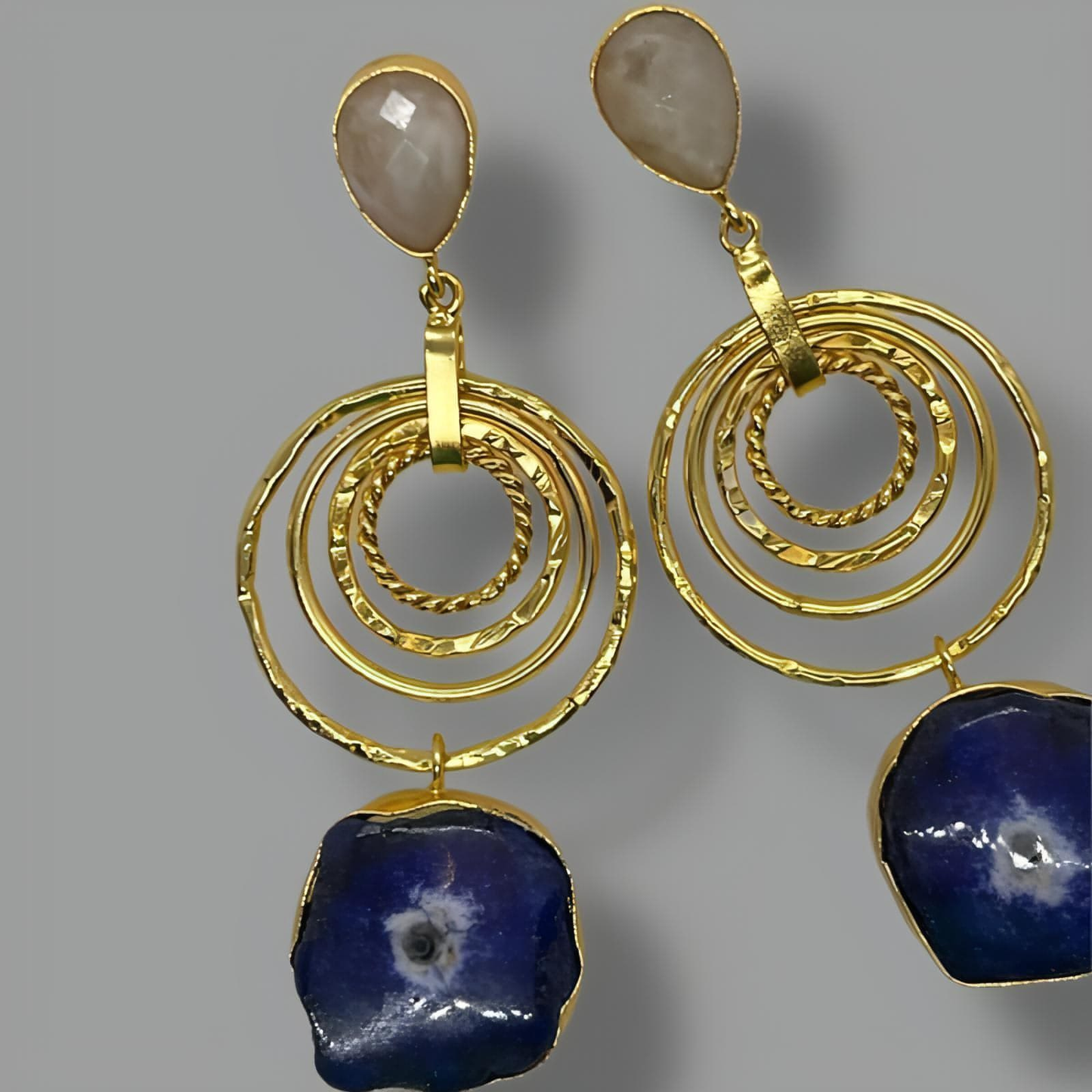 18K Gold Plated Illusion Drop Earrings