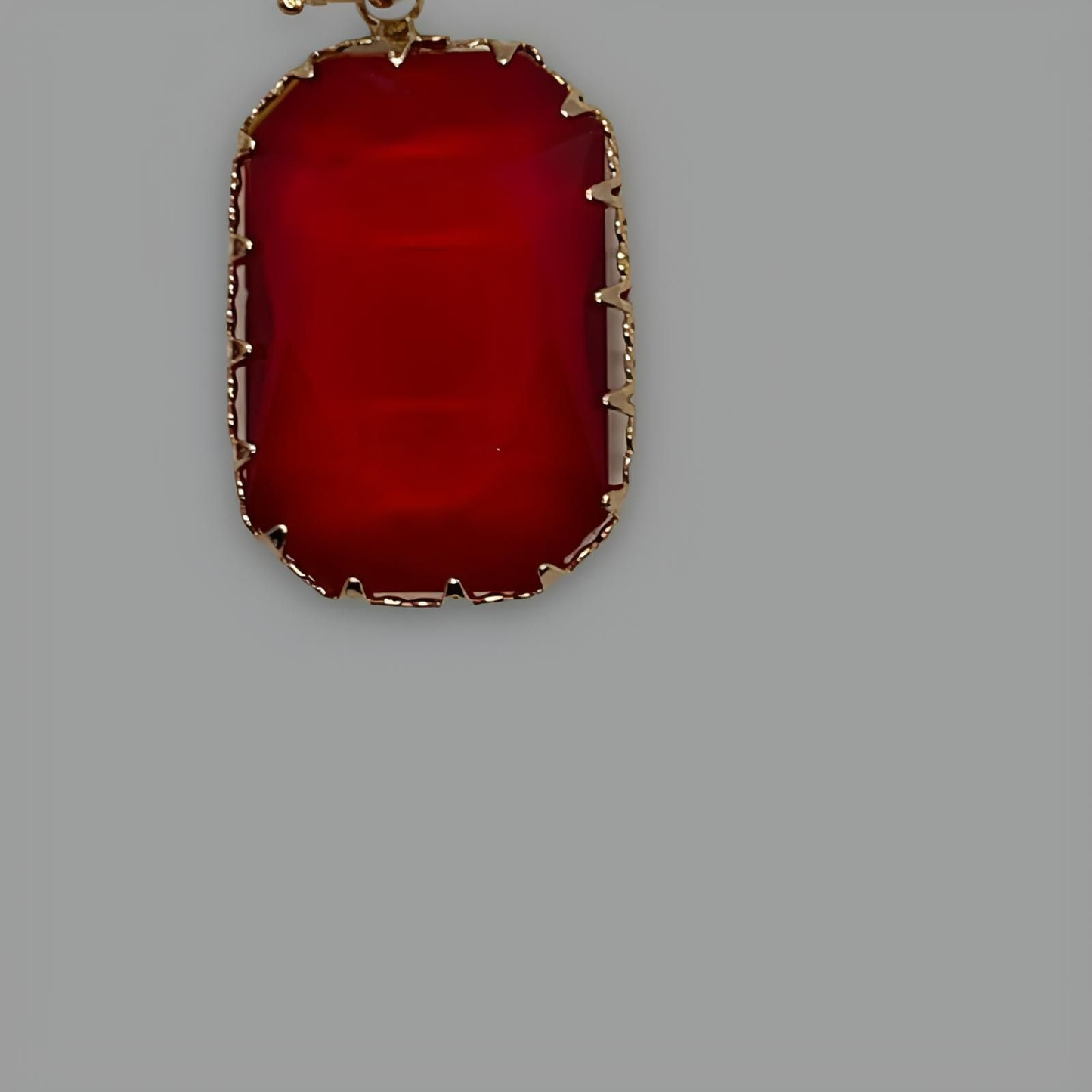 NōIR Red Crystal Drop Earrings