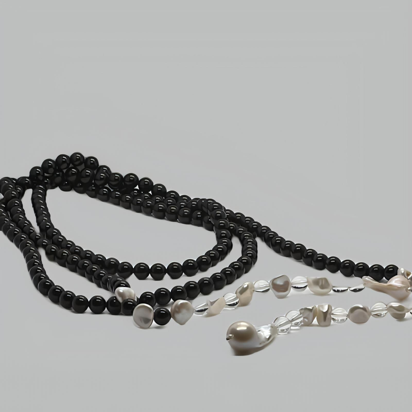 Black Onyx Rope Necklace 152 cm (60")