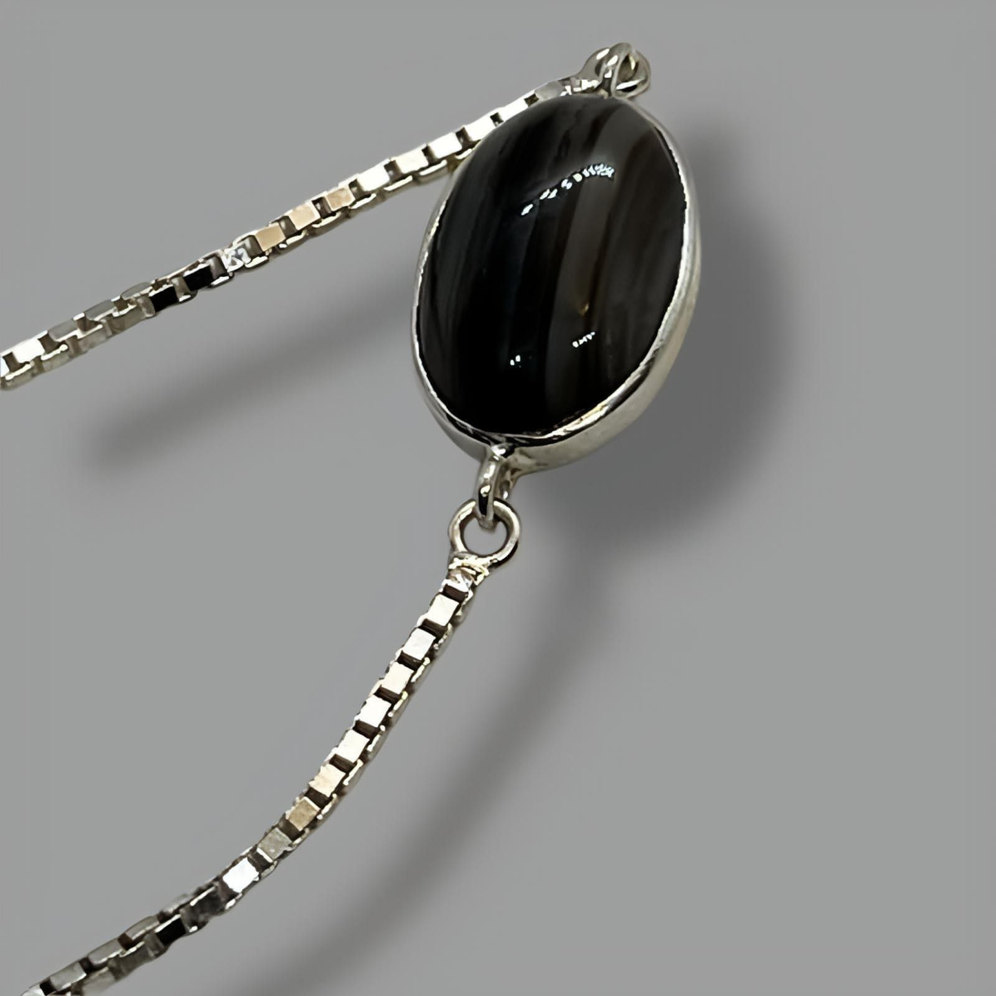 Black Agate Bracelet 16.5 cm (6.5")