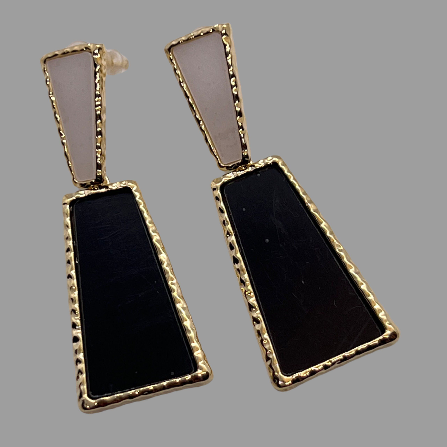 Gōld Noir Enamel Drop Earrings