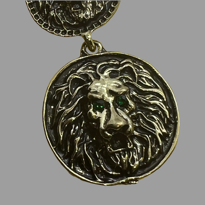 Gōld Metal Lion Drop Earrings