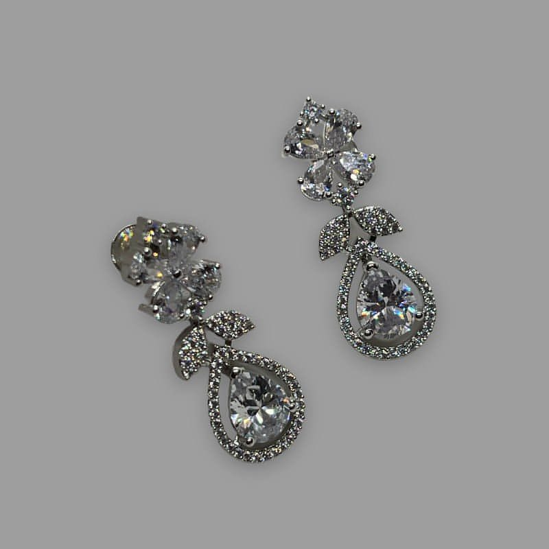 Rhodium Plated Cachemire Cubic Zirconia Earrings