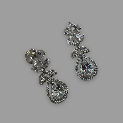 Rhodium Plated Cachemire Cubic Zirconia Earrings