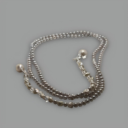 Grey Toned Pearl Necklace 152 cm (60")