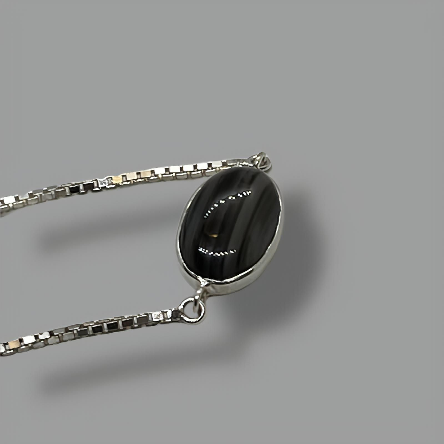 Black Agate Bracelet 16.5 cm (6.5")