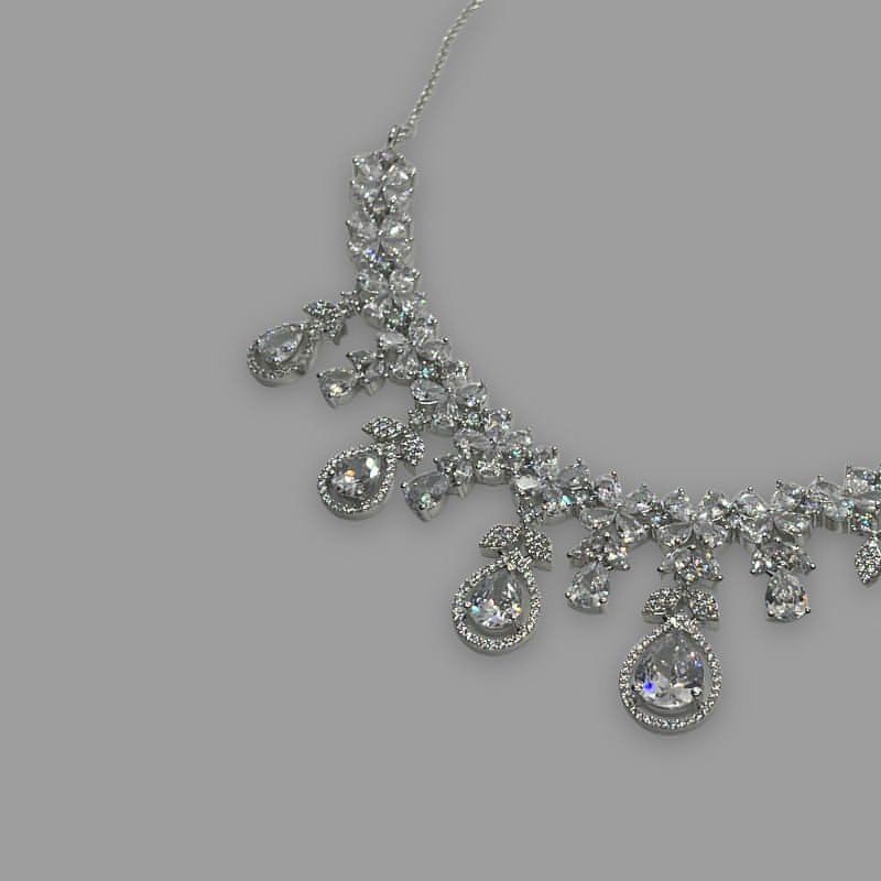 Rhodium Plated Cachemire Cubic Zirconia Necklace 43cm (16")