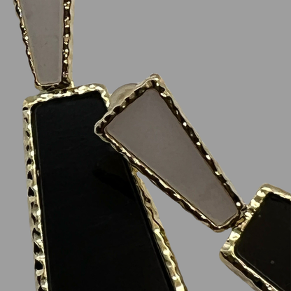 Gōld Noir Enamel Drop Earrings