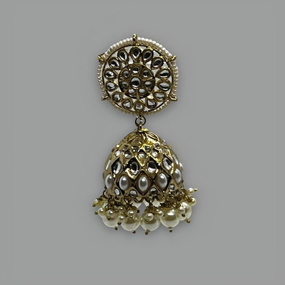 Boucles d'Oreilles Anciennes Plaqué Or 18K