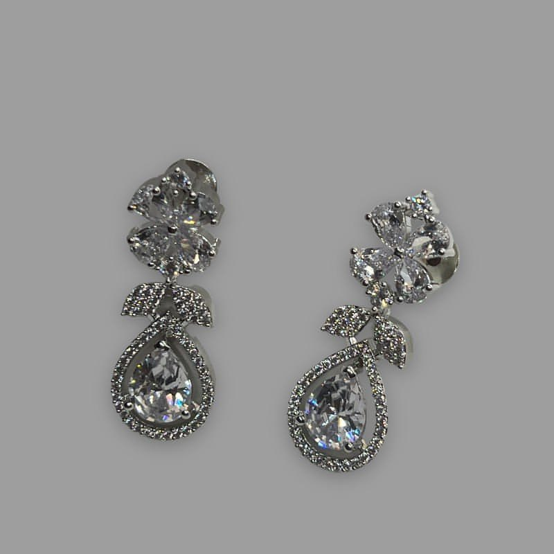 Rhodium Plated Cachemire Cubic Zirconia Earrings