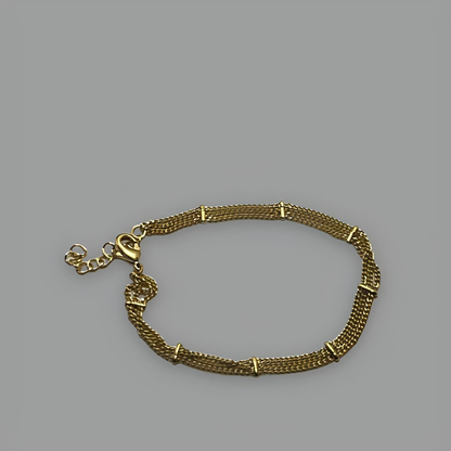 Bracelet Tennis Plaqué Or 18K 17cm (6.7")