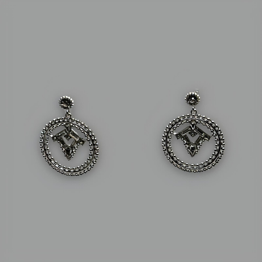 NōIR Silver Tone Crystal Earrings