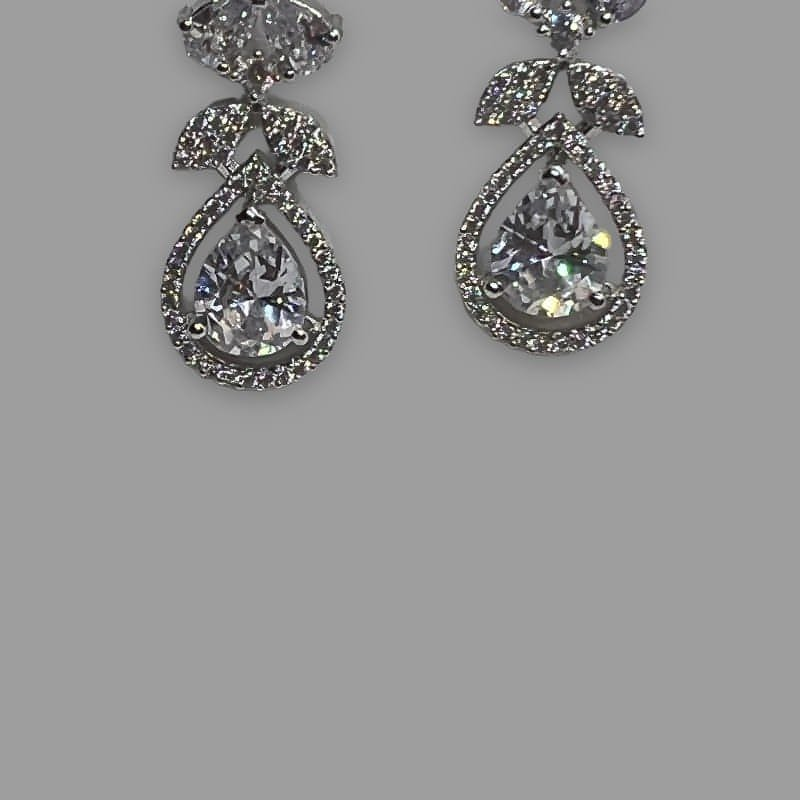 Rhodium Plated Cachemire Cubic Zirconia Earrings