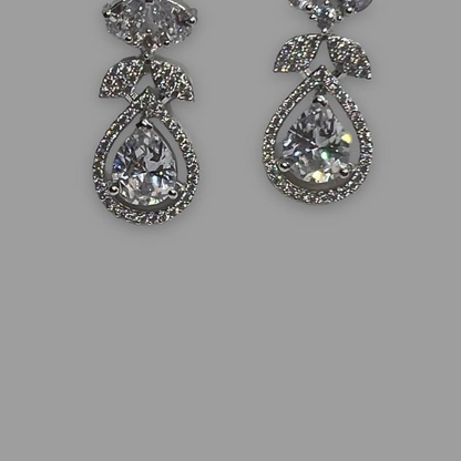 Rhodium Plated Cachemire Cubic Zirconia Earrings