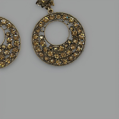 Boucles d'oreilles en or cristal NōIR