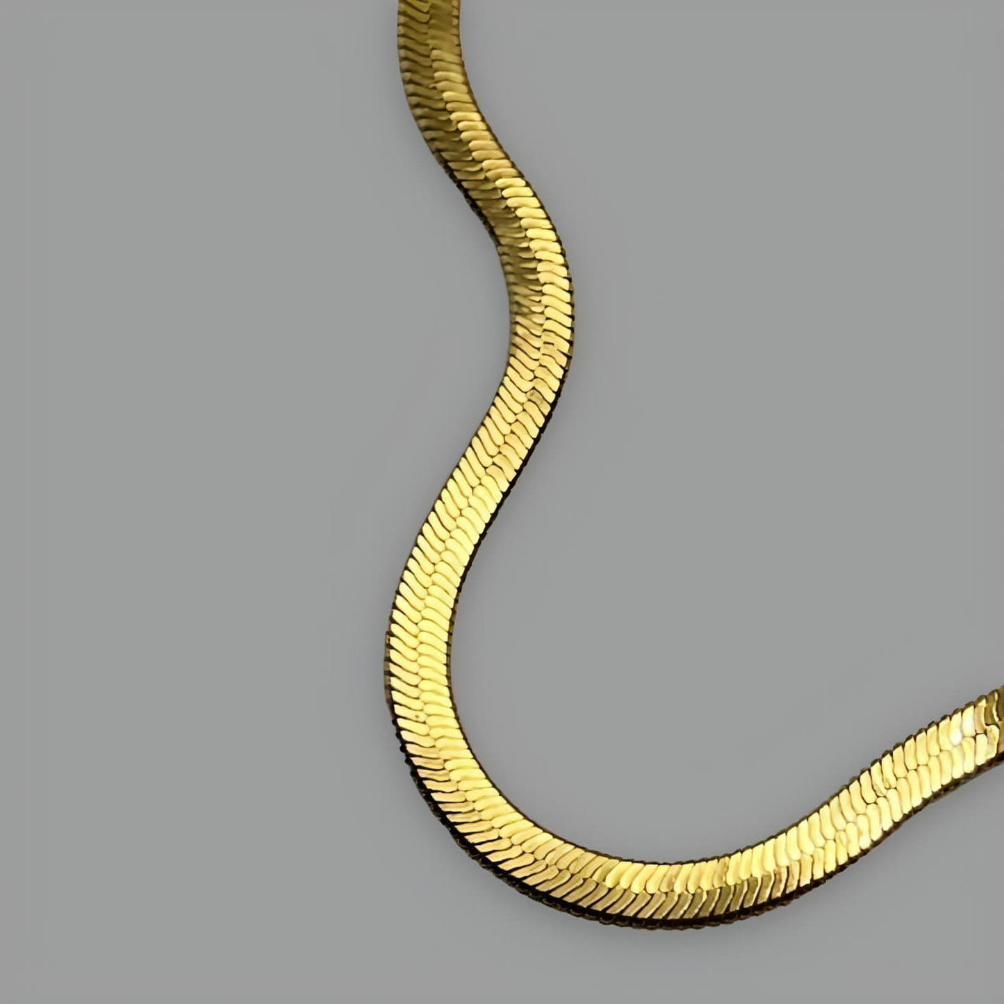 Bracelet à Chevrons Plaqué Or 18K 17cm (6.7")