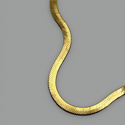 Bracelet à Chevrons Plaqué Or 18K 17cm (6.7")