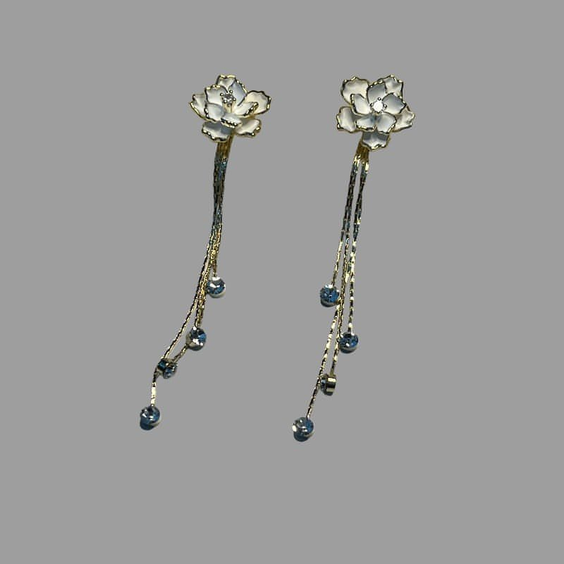 Boucles d'Oreilles Cristal Bleu NōIR