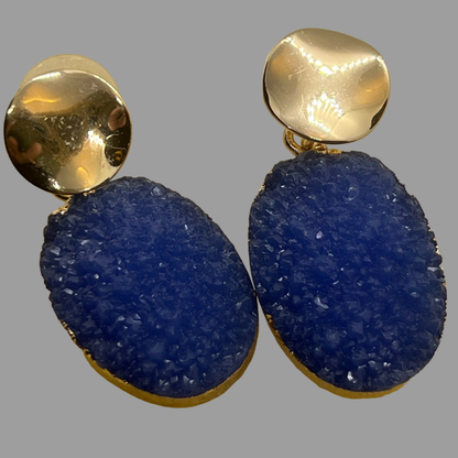 NōIR Blue Crystal Earrings